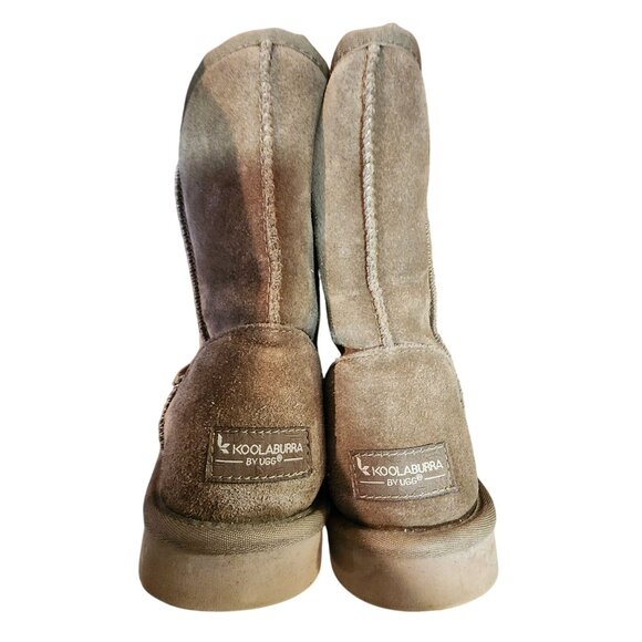 Koolaburra By UGG Womens Tan Mid-Calf Suede Shearling Boots Size 9 - Picture 4 of 9